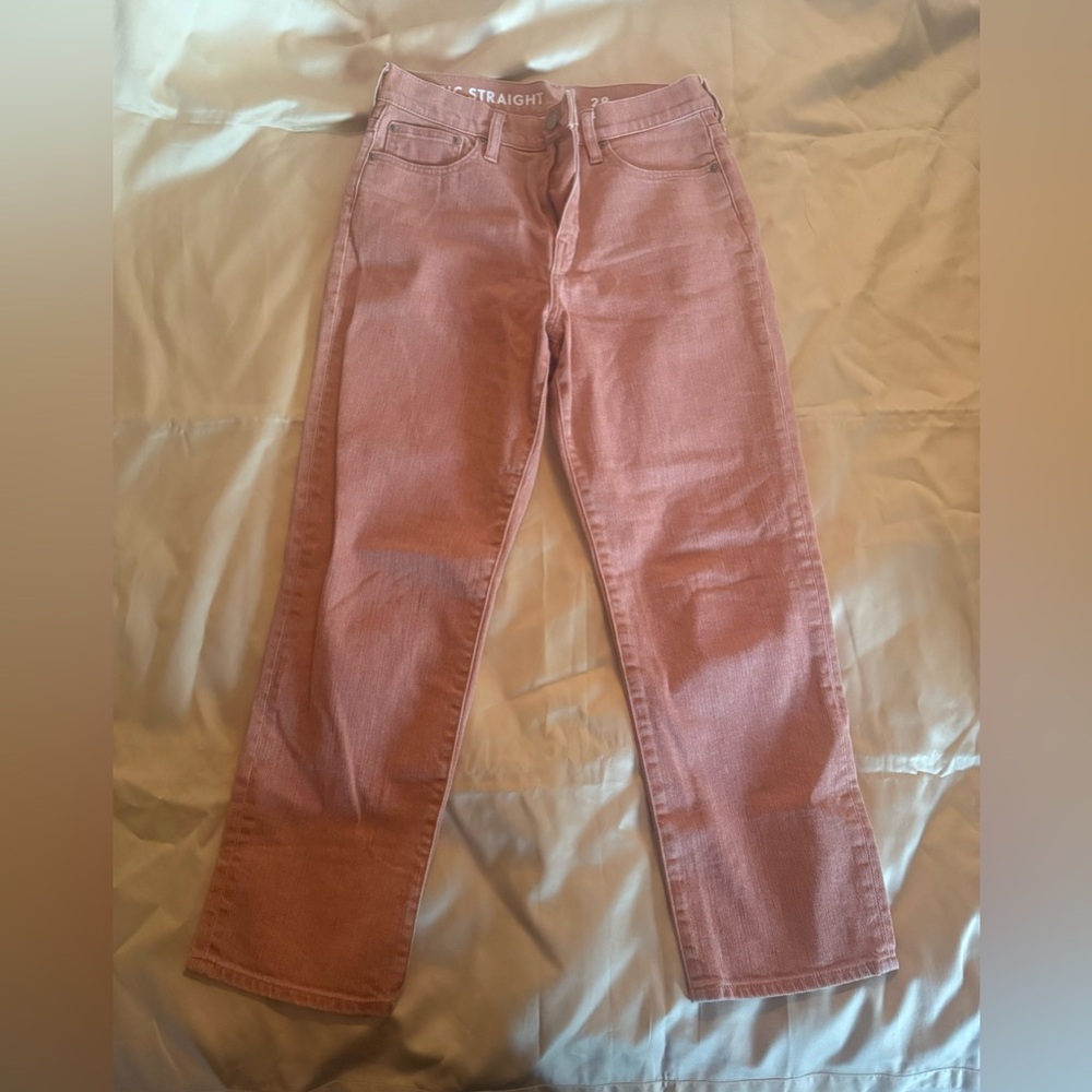 J. Crew peach Straight Leg Jeans Size 28